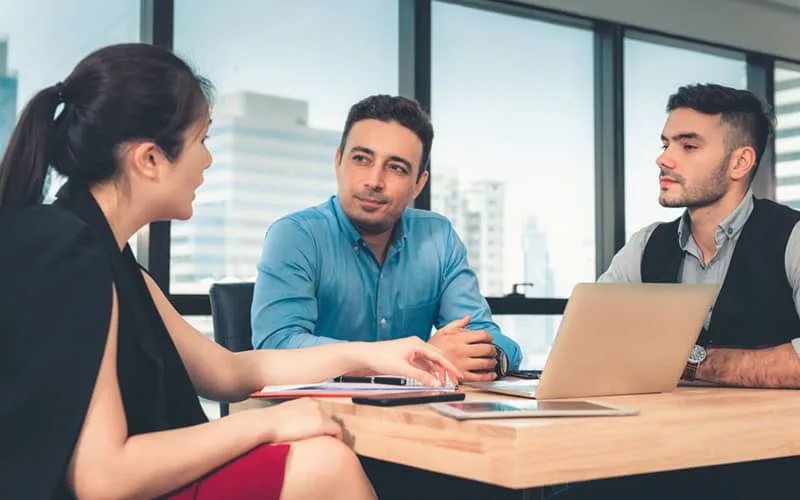Consulting-Services J&P employee advising some clients as a part of our consultation service on tax related issues